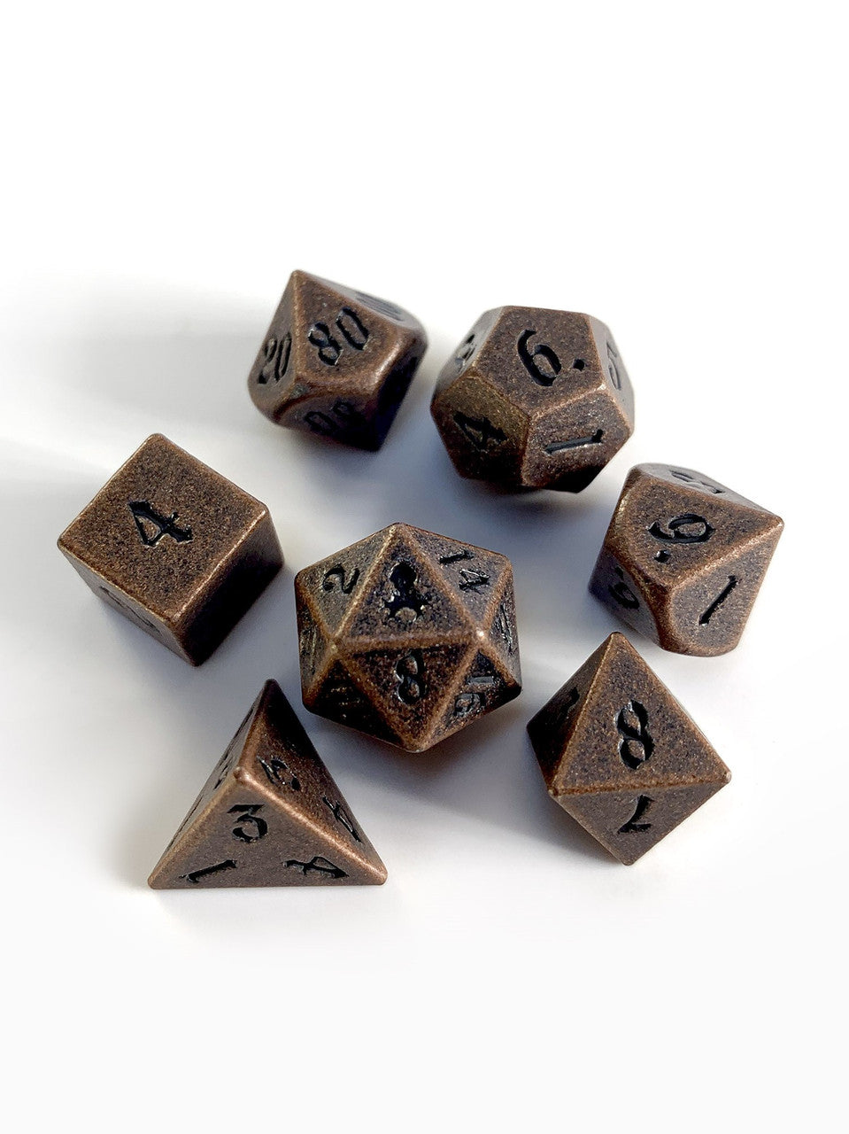 Mini Rite of Copper 10mm Metal Dice Set for RPGS